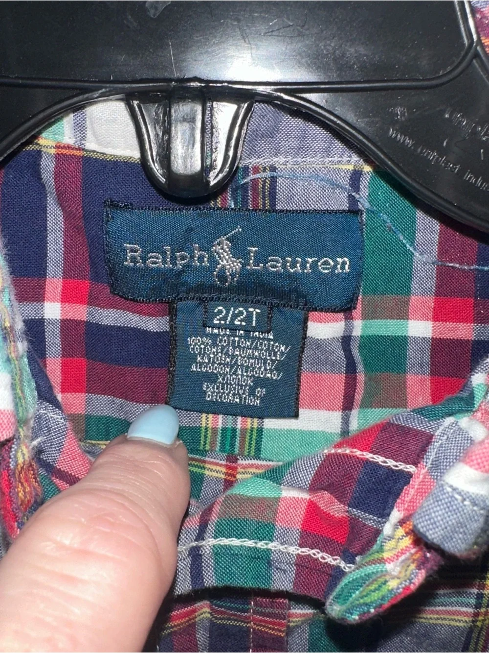Polo by Ralph Lauren Boys Short-Sleeve Plaid Button-Down Shirt - Red/Green/Navy
